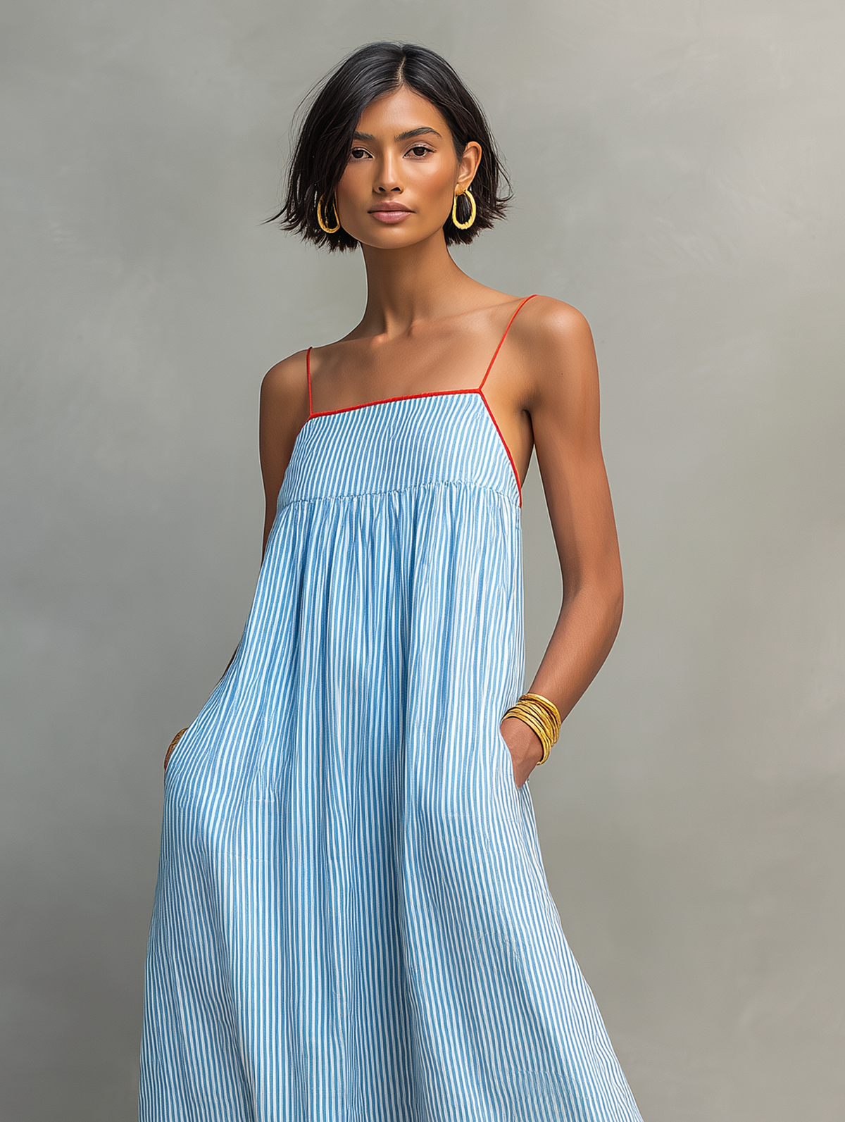 Petra | Sukienka maxi w paski