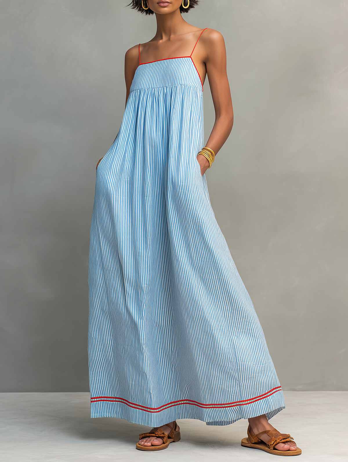 Petra | Sukienka maxi w paski
