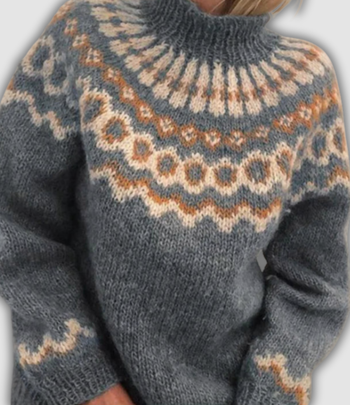 Seraphine | Sweter z golfem retro