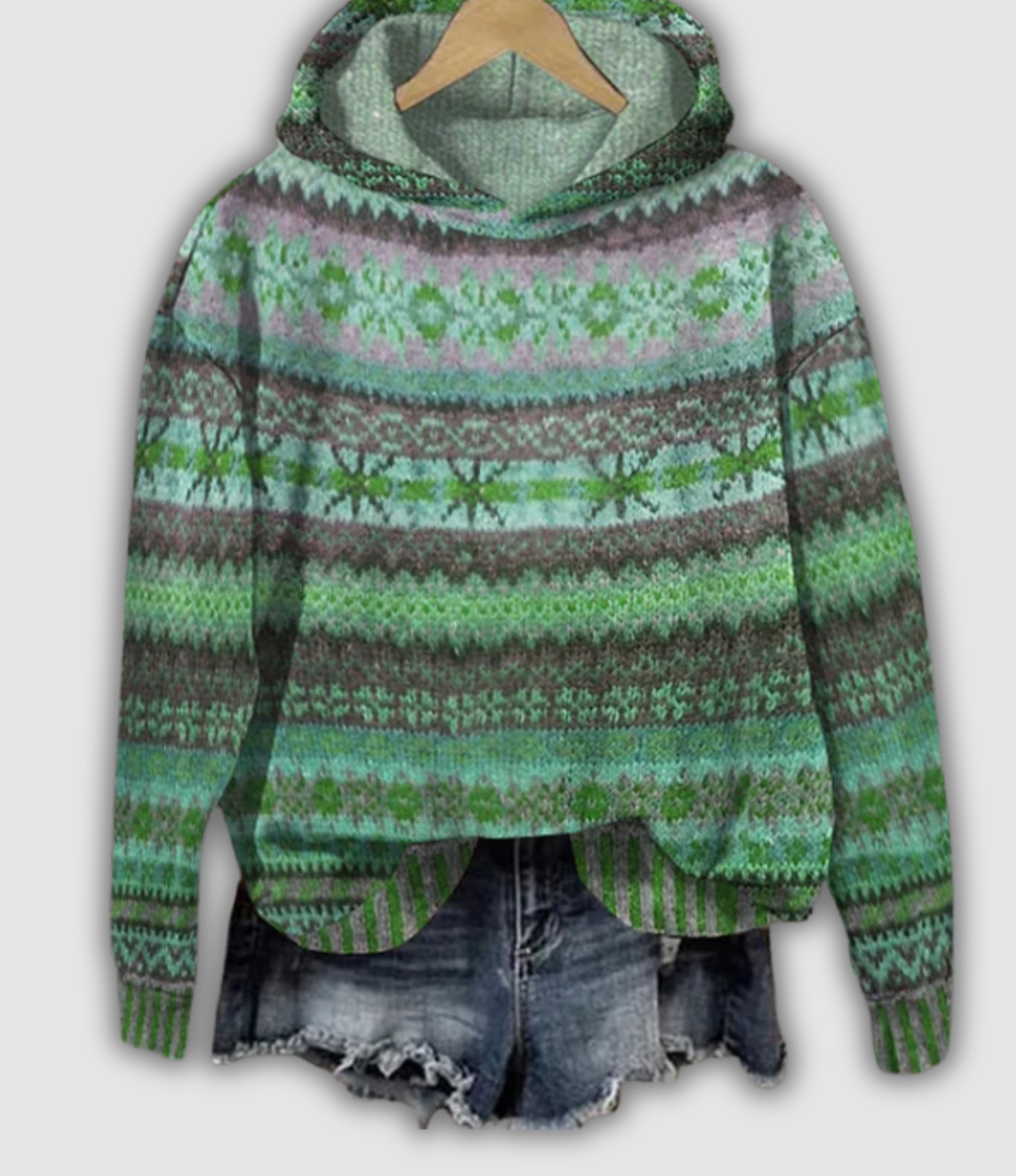 Anveline | Bluza z kapturem retro
