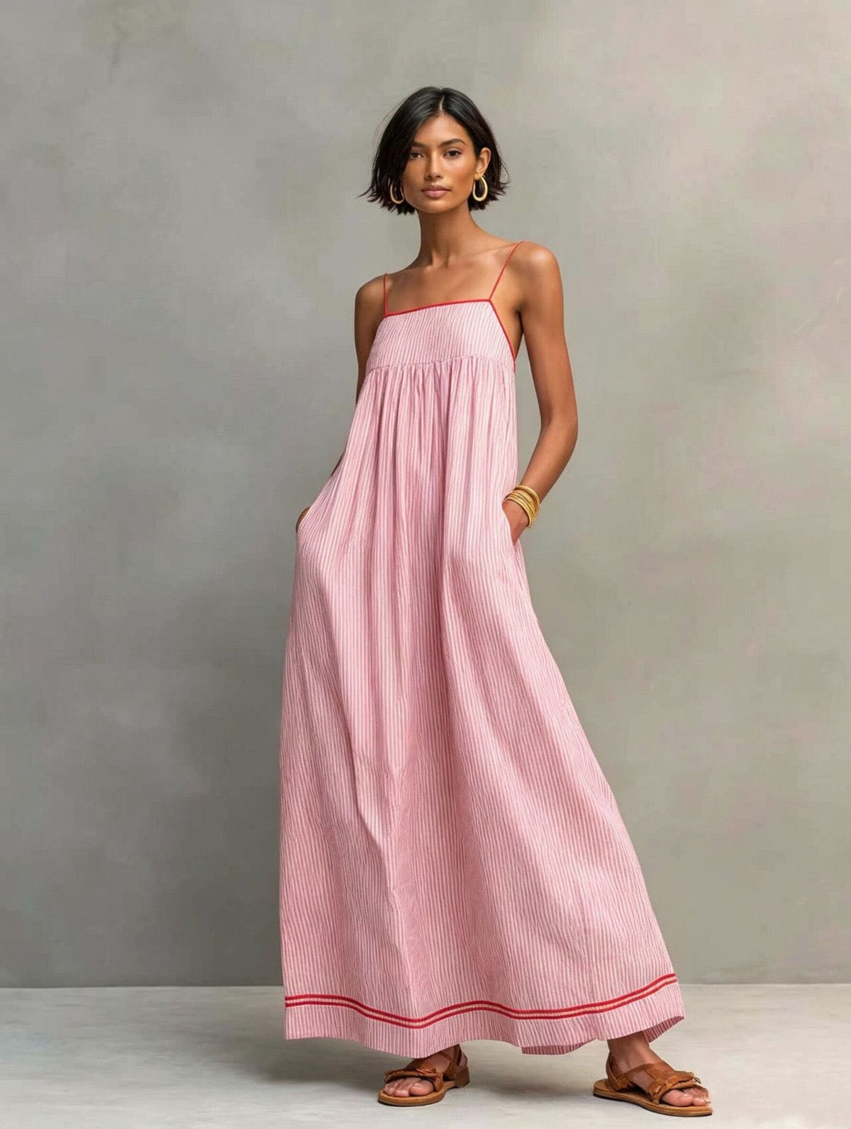 Petra | Sukienka maxi w paski