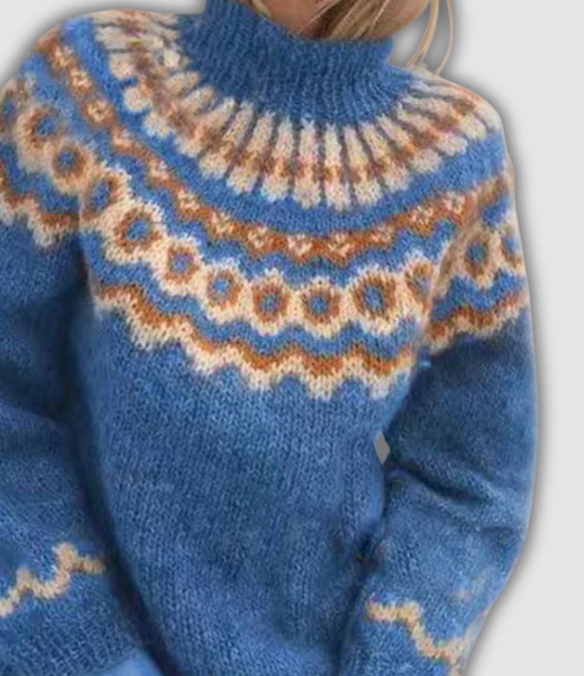 Seraphine | Sweter z golfem retro