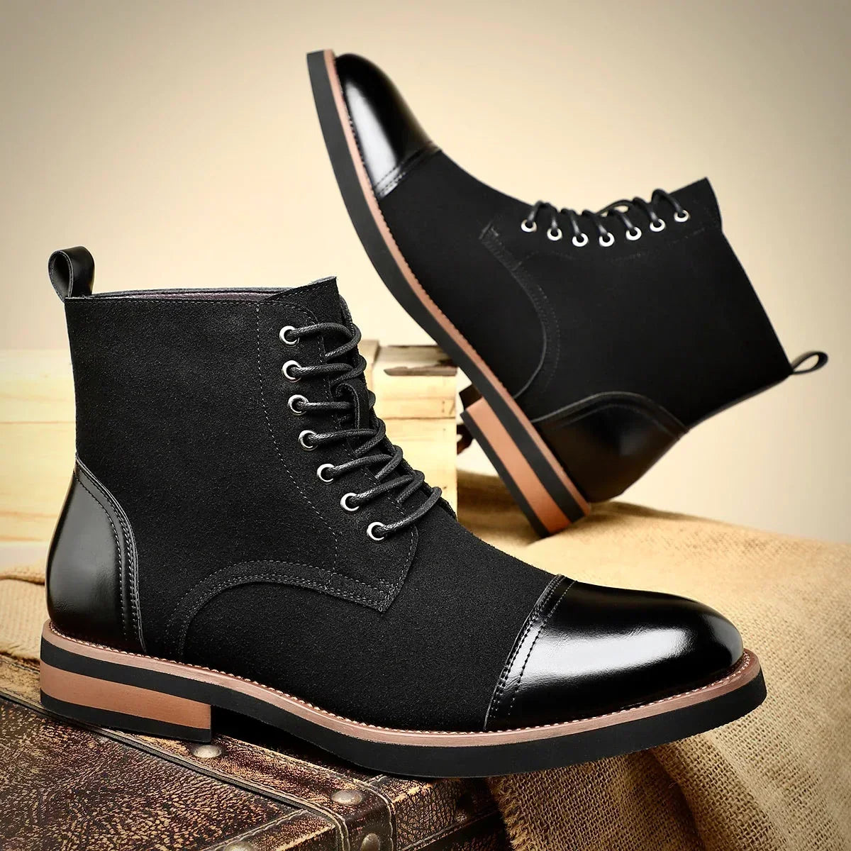 Oliver – Eleganckie skórzane botki Oxford