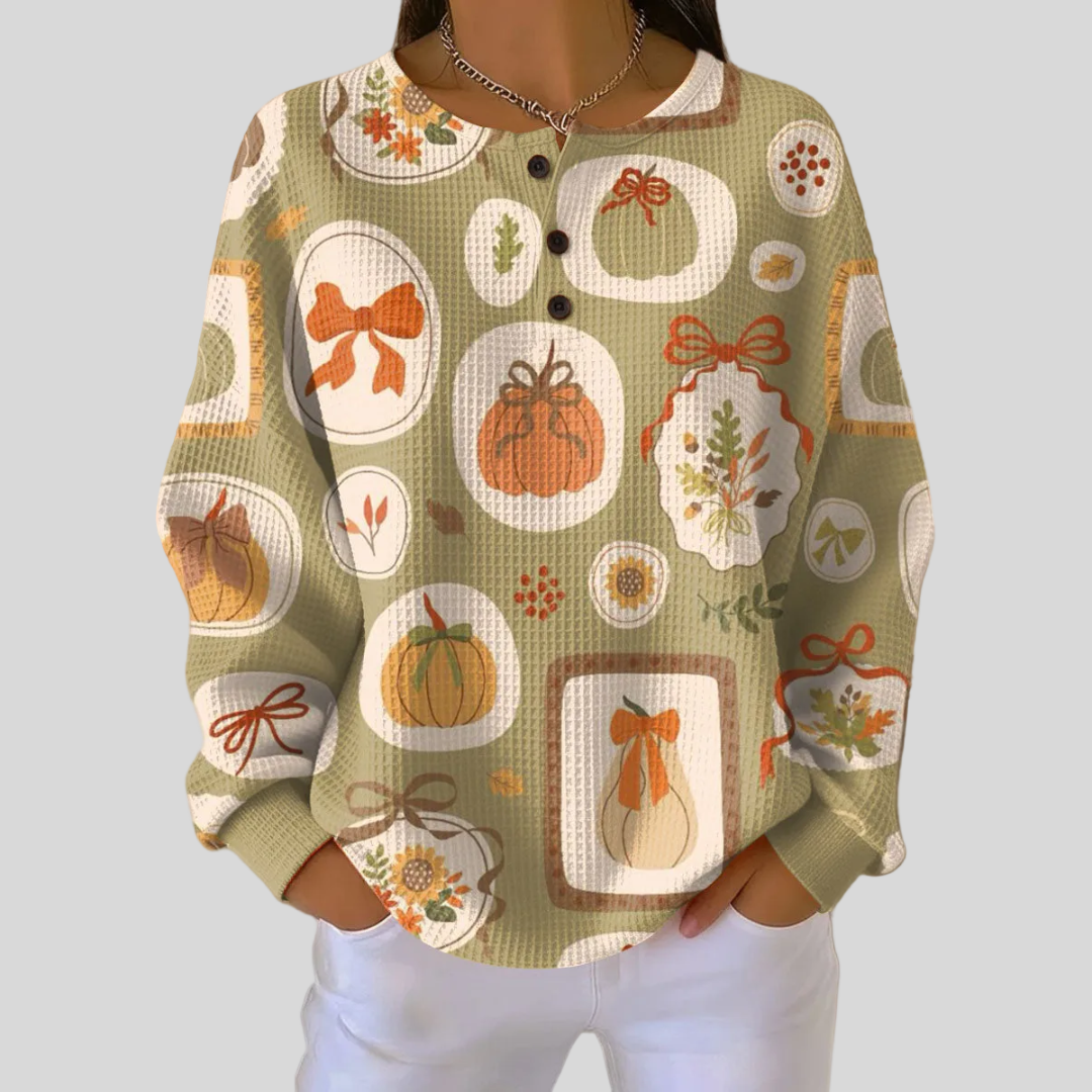 Tawnie | Bluza z kokardkami i dyniami
