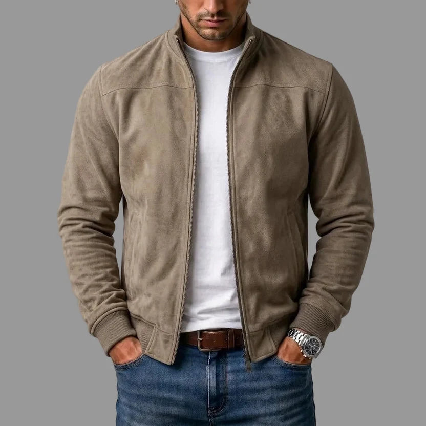 Corrado | Kurtka bomber z zamszu