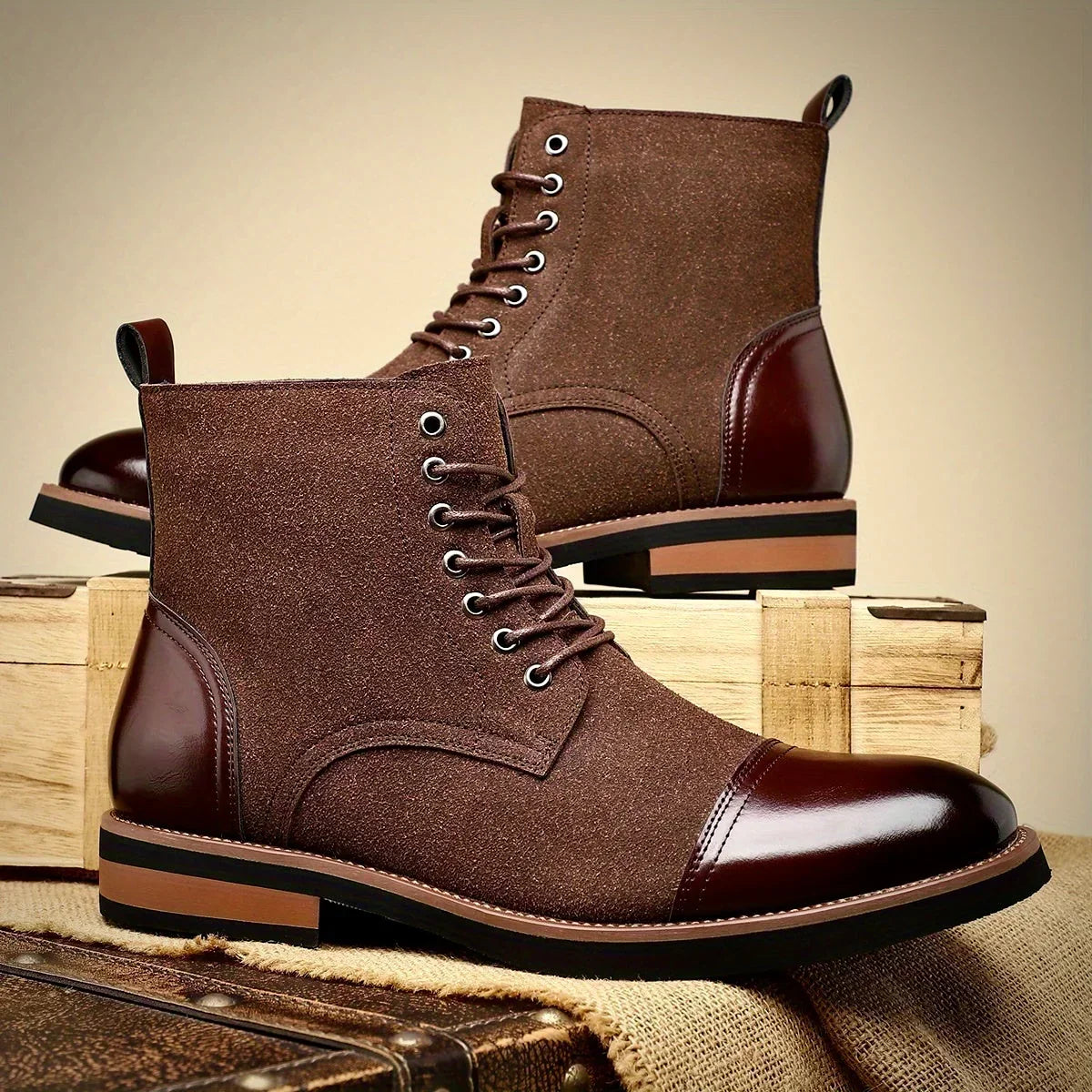 Oliver – Eleganckie skórzane botki Oxford