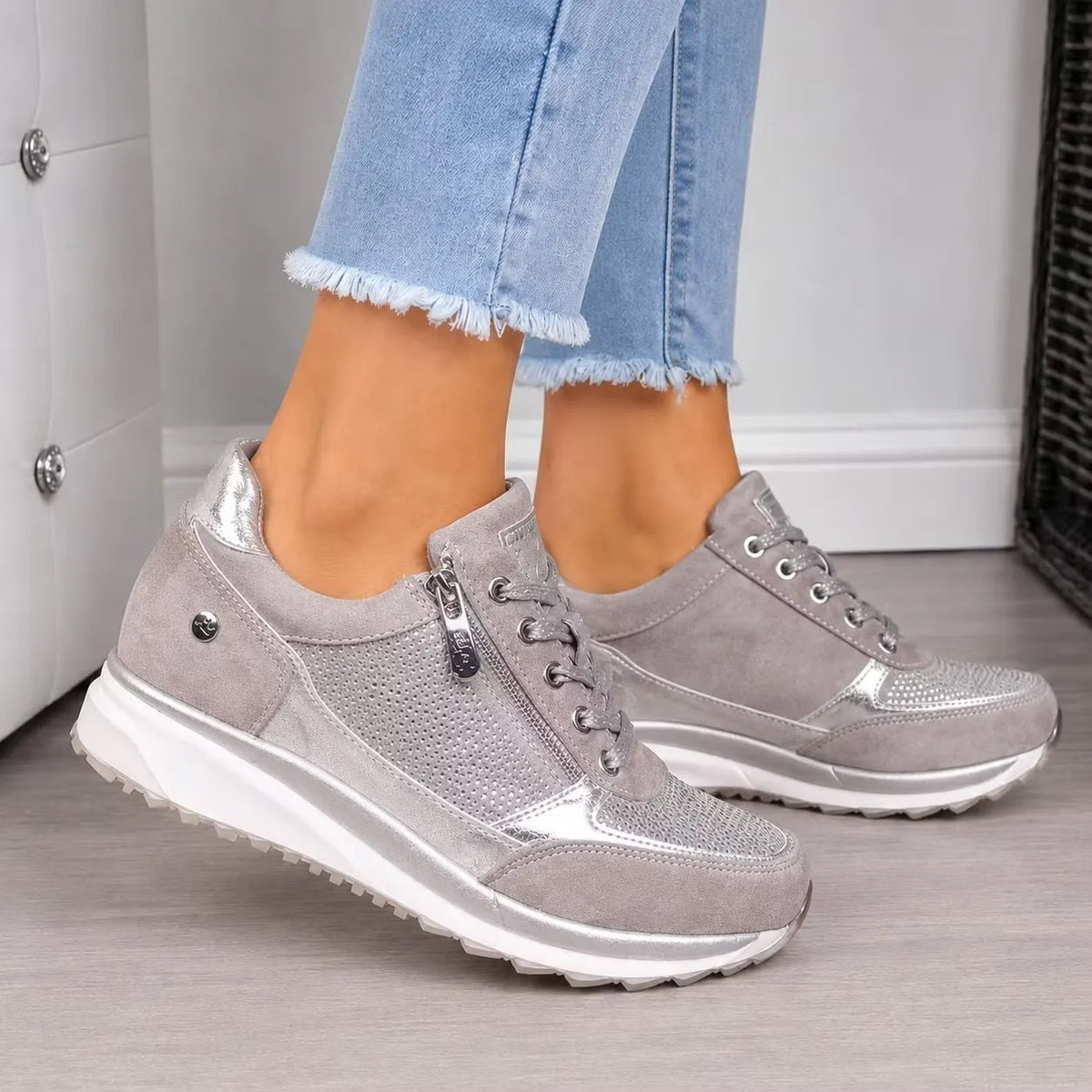 Damskie sneakersy ortopedyczne, oddychające i antypoślizgowe