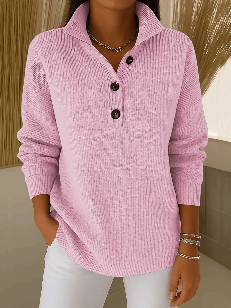 Amparo | Sweter polo z dekoltem w serek