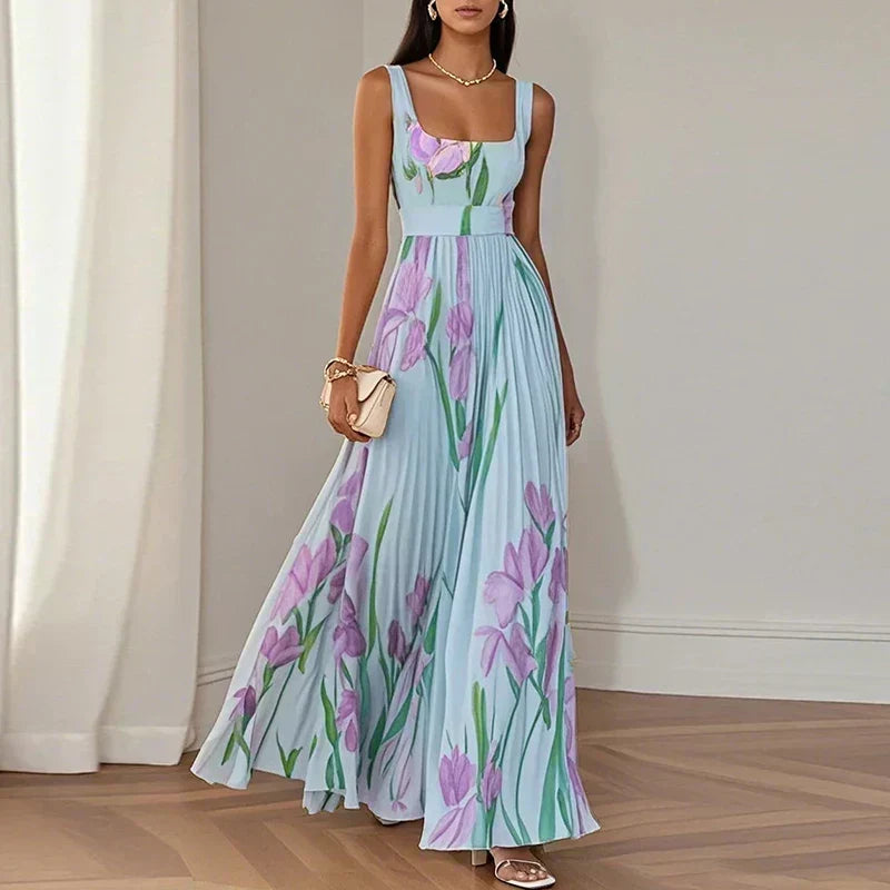 Cleodora | Sukienka maxi w kwiaty