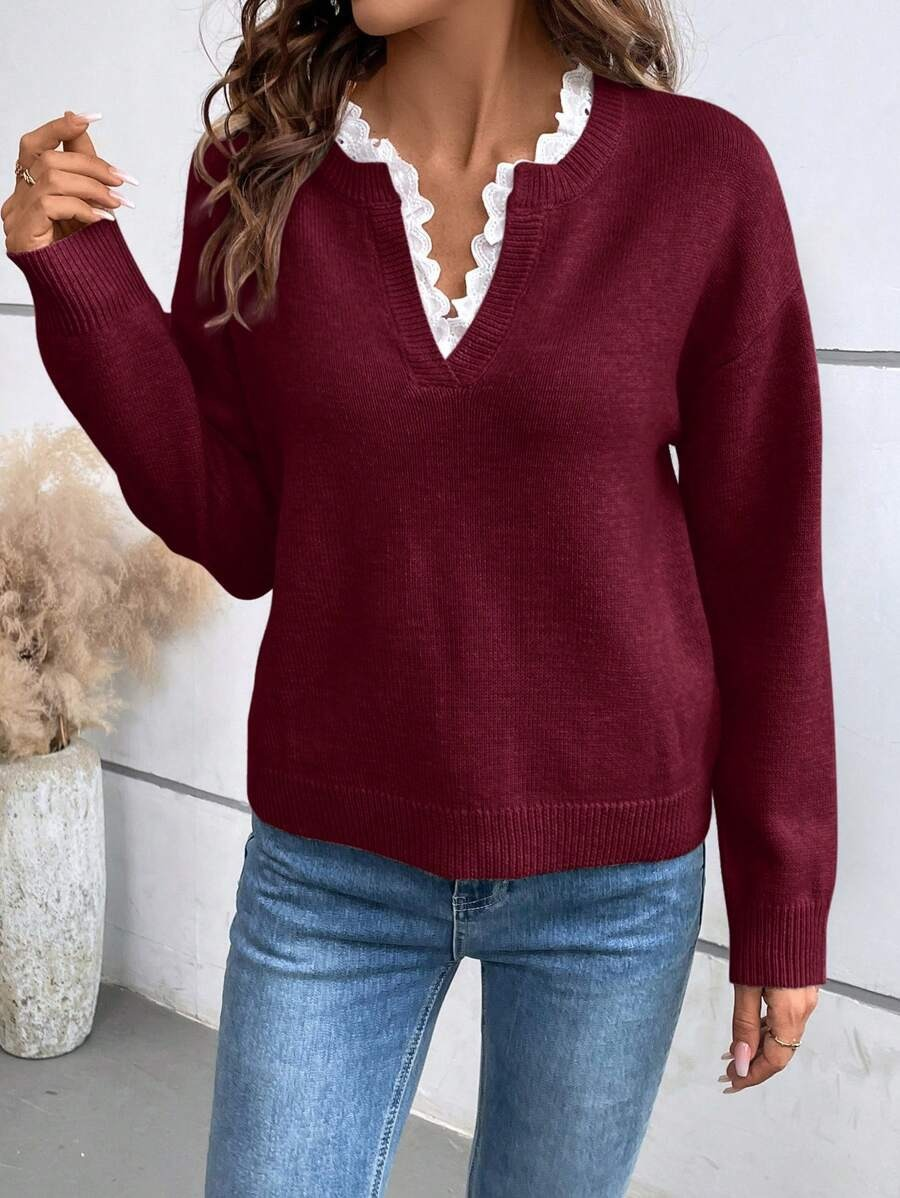 Gillian™ | Elegancki sweter z dekoltem w serek
