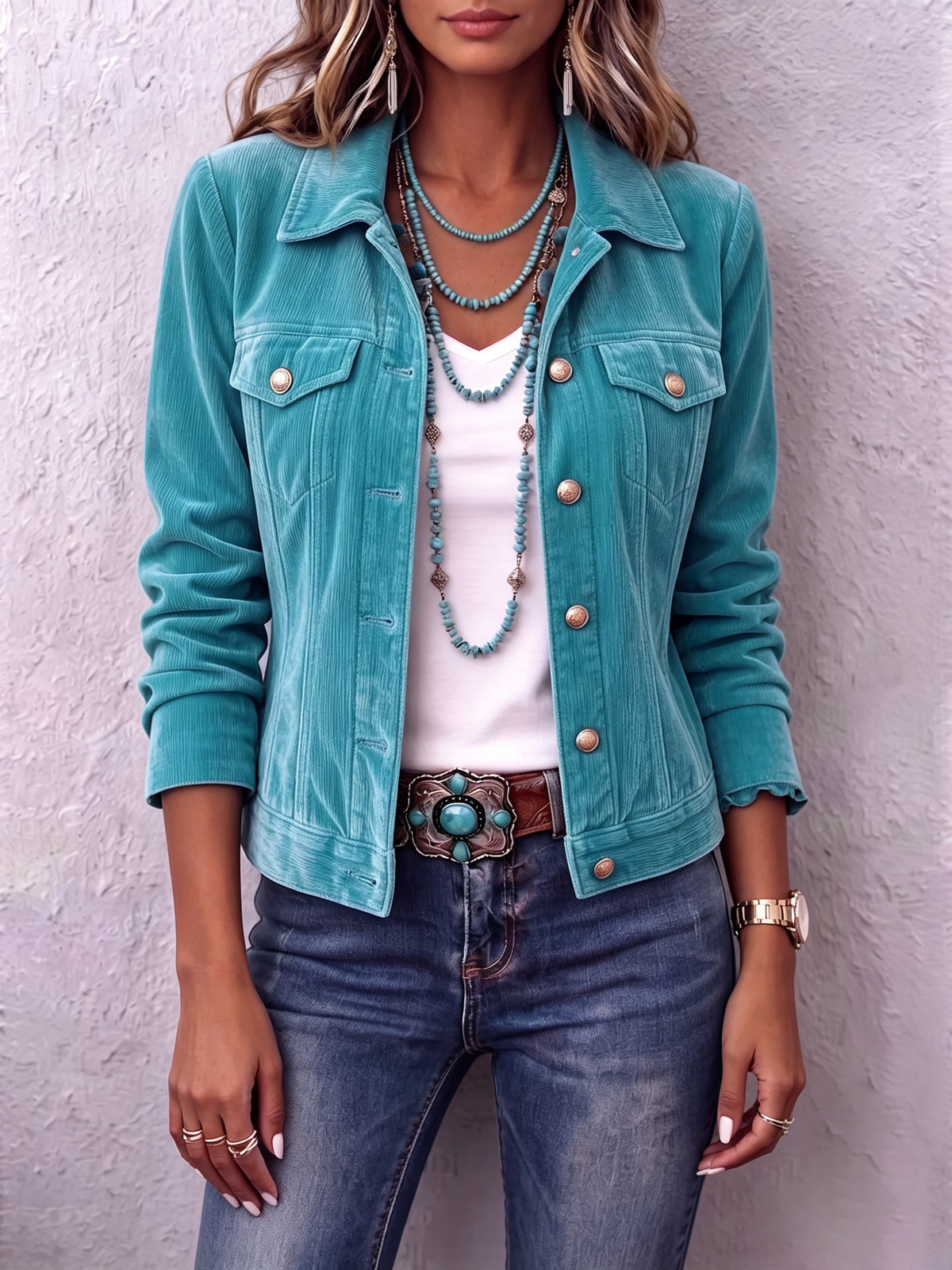Dianne | Aksamitna kurtka boho w stylu vintage