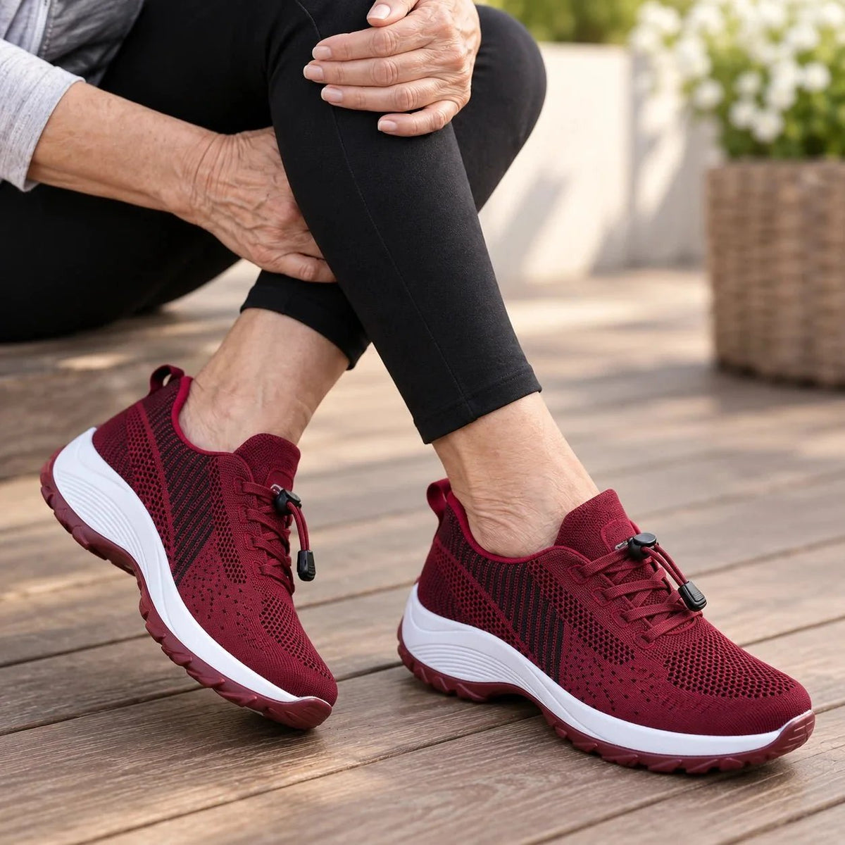Solara – Szerokie sneakersy antypoślizgowe