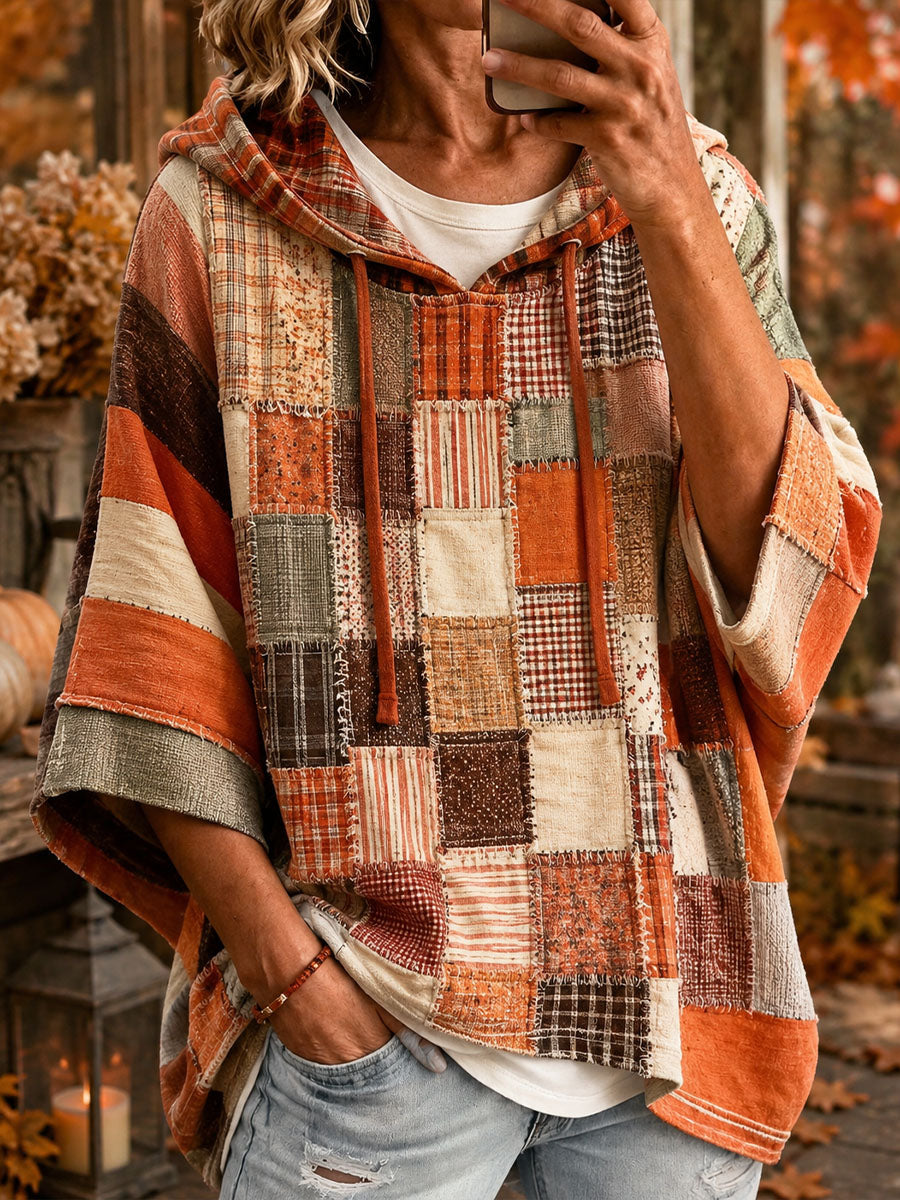 Roxana | Bluza oversize z artystycznym patchworkiem