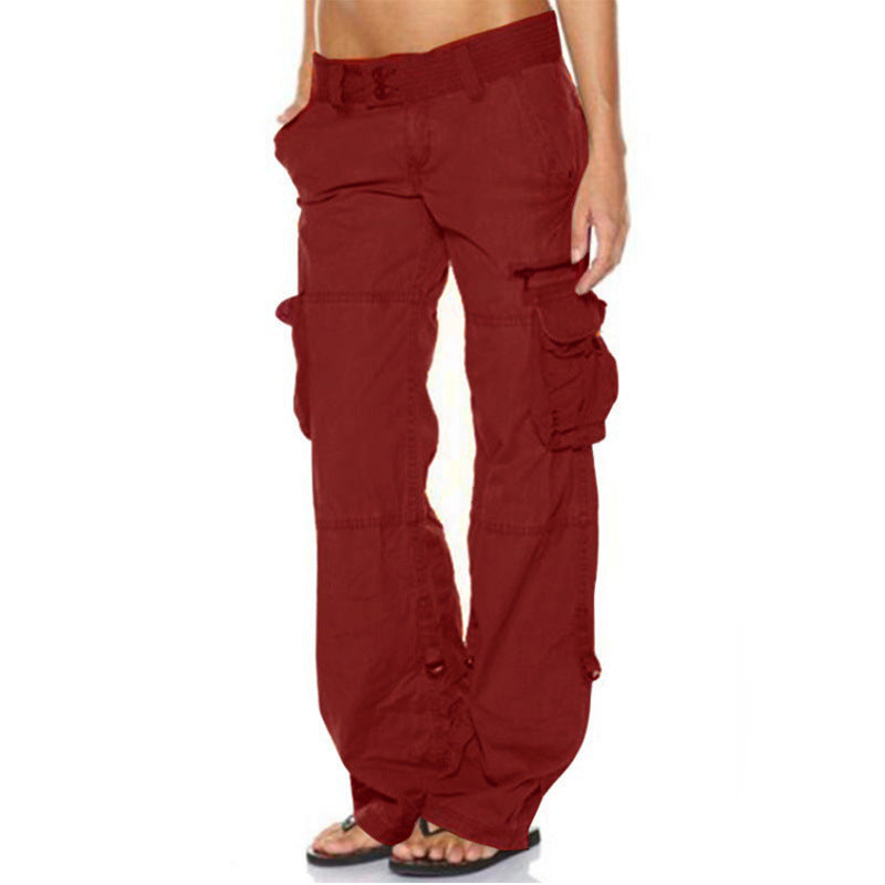 Julia | Damskie jeansy cargo vintage z szerokimi nogawkami