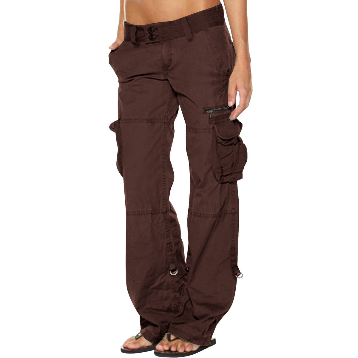 Julia | Damskie jeansy cargo vintage z szerokimi nogawkami