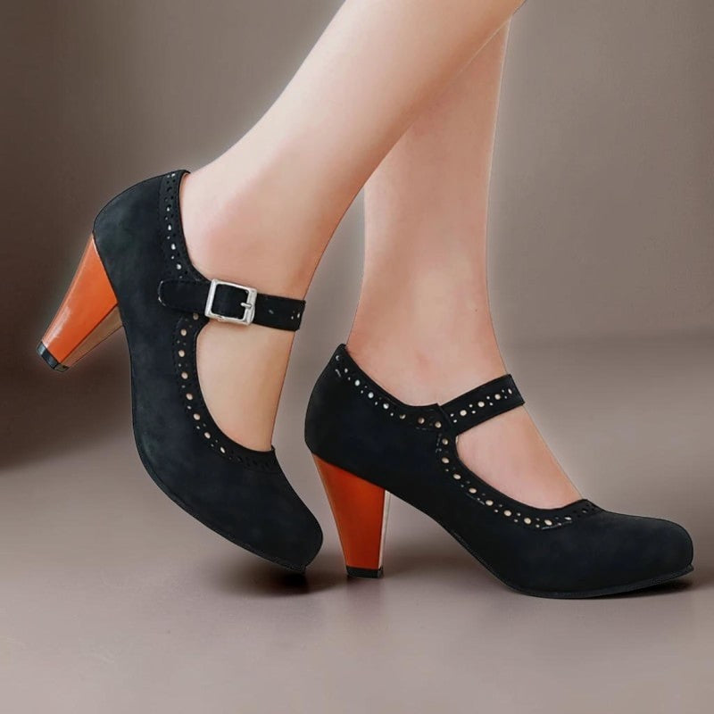Kirsten | Eleganckie buty Mary Jane na niskim obcasie