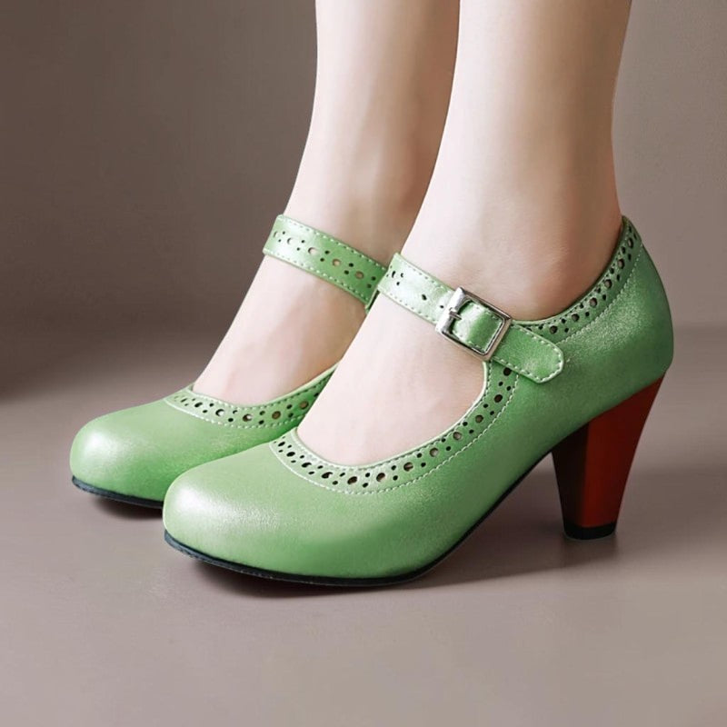 Kirsten | Eleganckie buty Mary Jane na niskim obcasie
