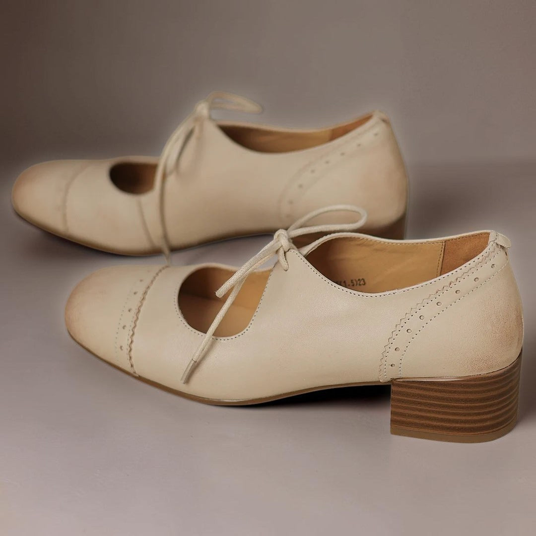 Inge | Eleganckie sznurowane buty ze wzorzystej skóry