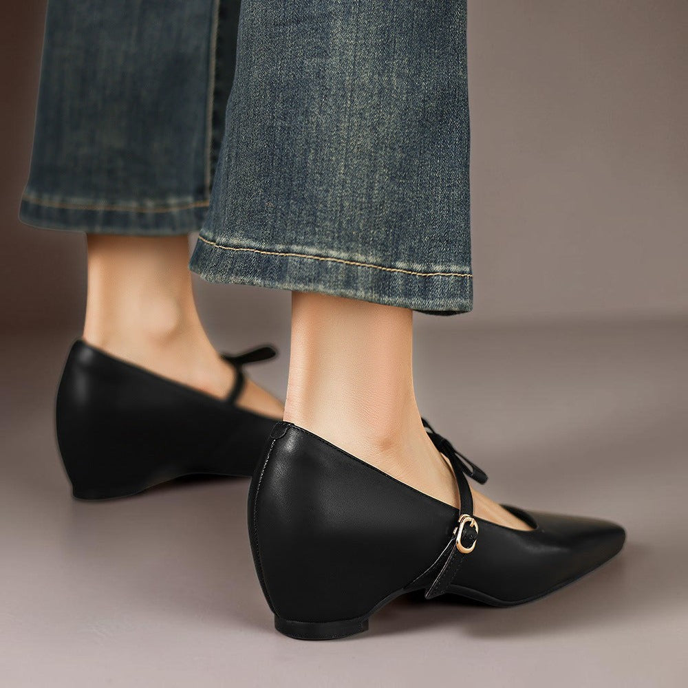 Mette | Eleganckie buty Mary Jane z kokardą