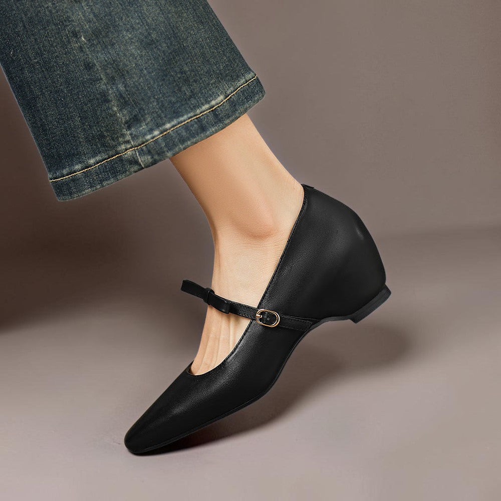 Mette | Eleganckie buty Mary Jane z kokardą