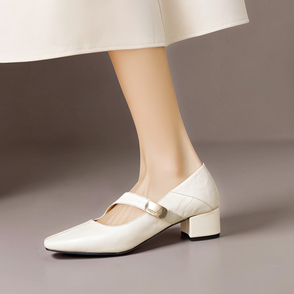 Else | Eleganckie buty Mary Jane ze złotą klamrą