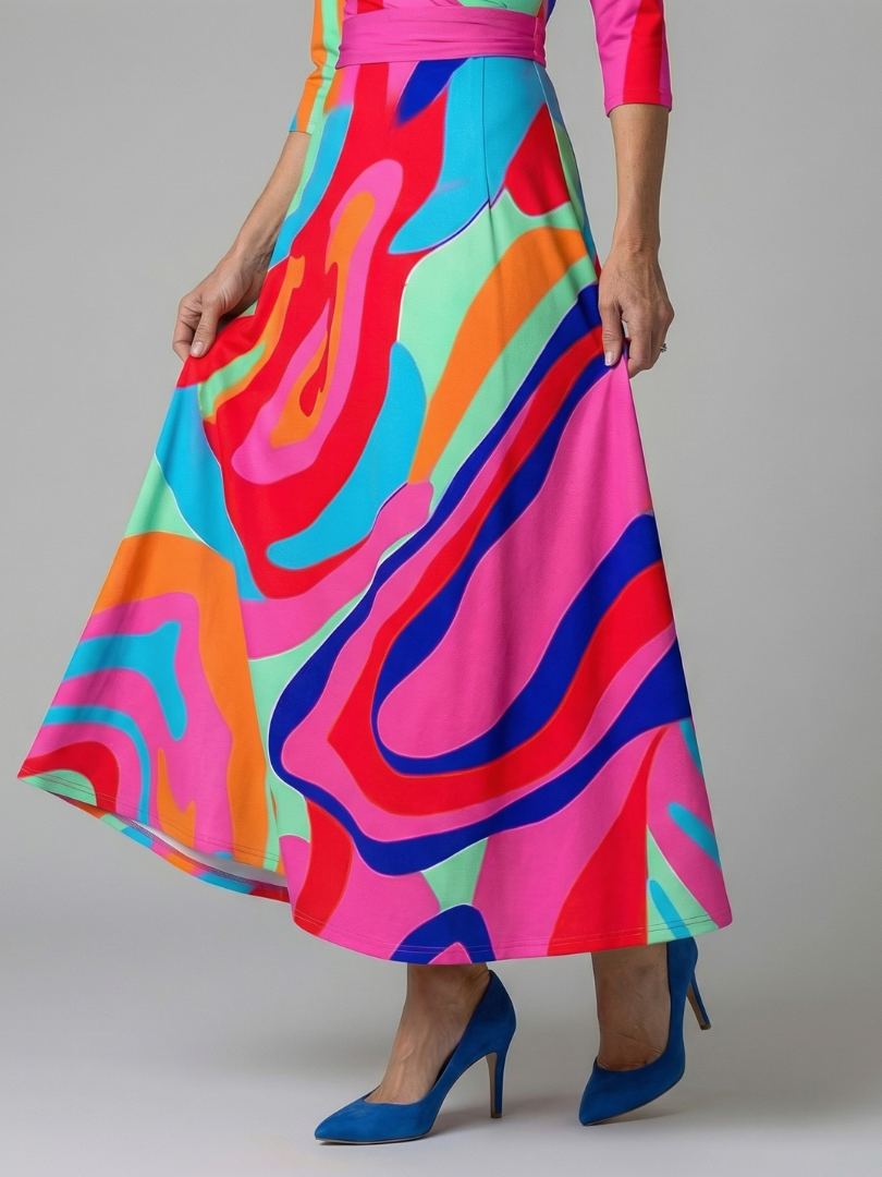 Morwenna | Kopertowa sukienka maxi w kwiaty