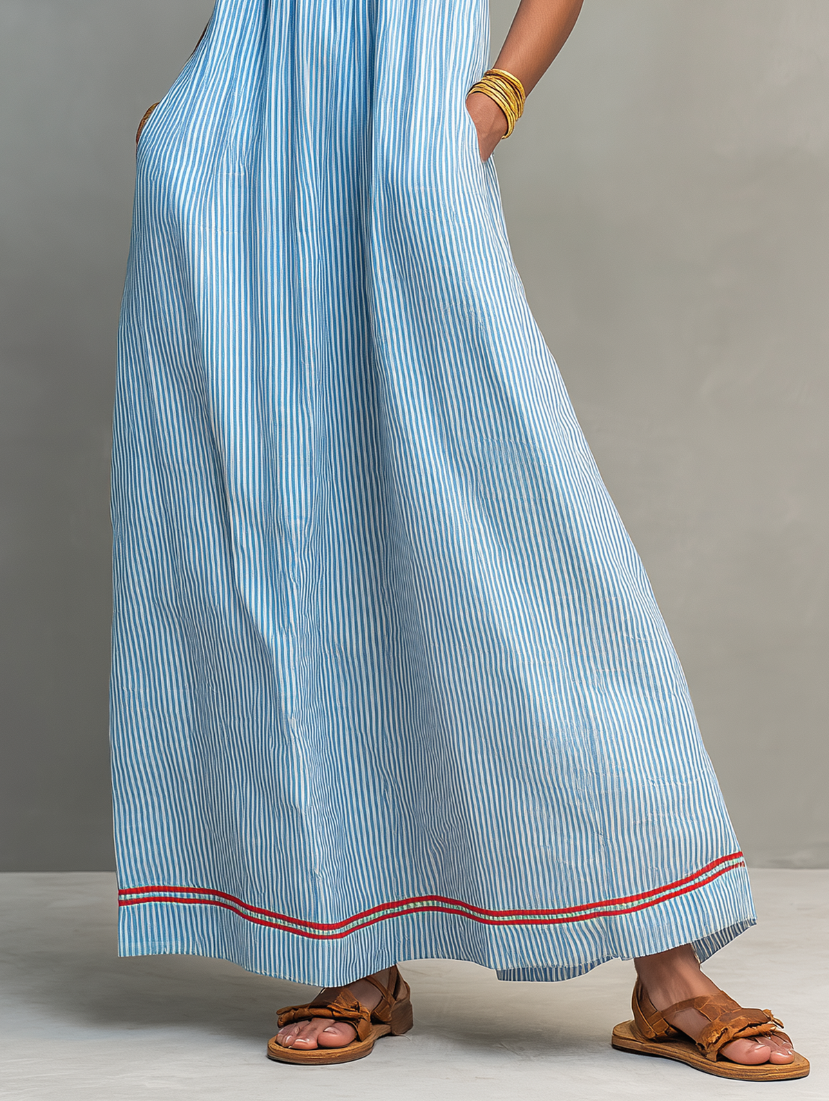 Petra | Sukienka maxi w paski