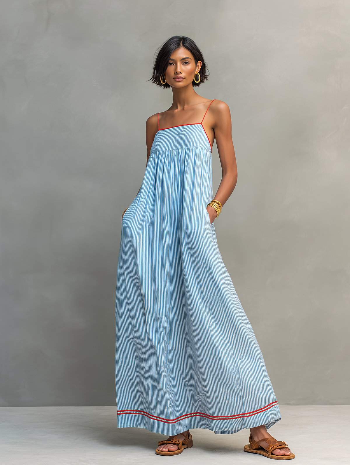 Petra | Sukienka maxi w paski