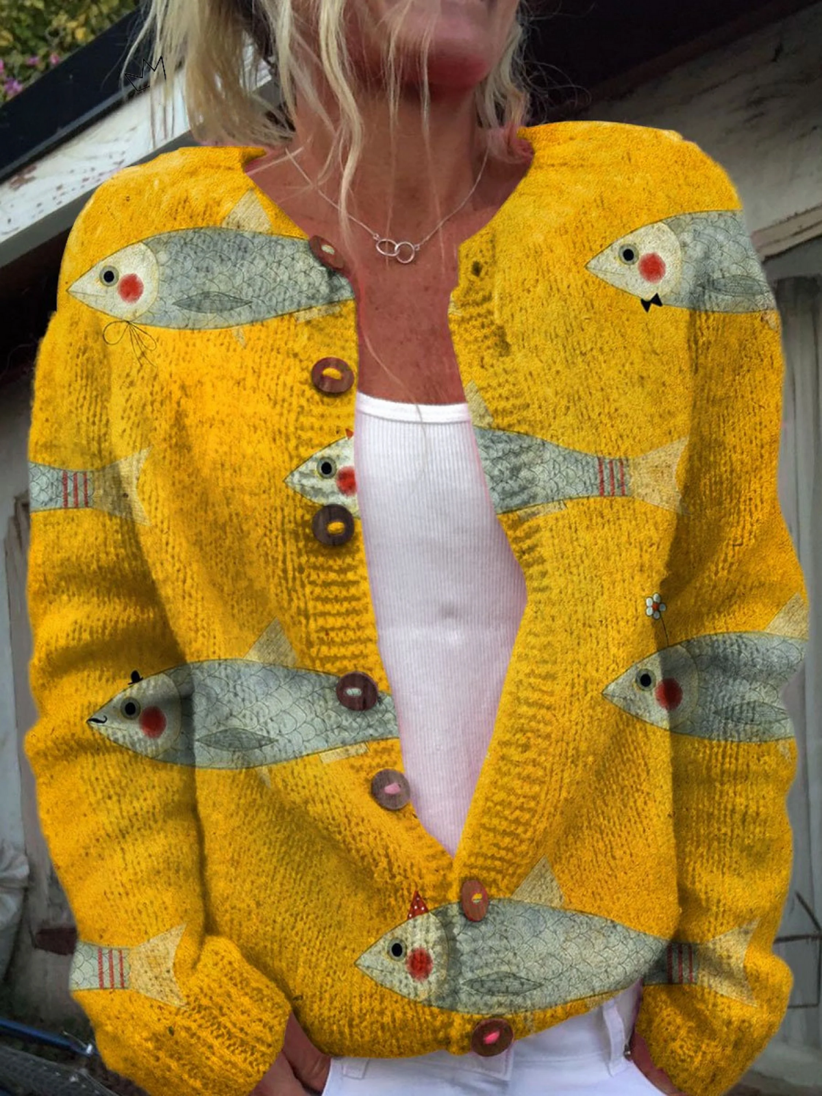 Anouk™ | Dzianinowy kardigan vintage