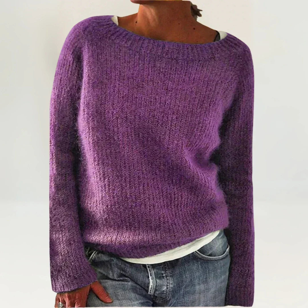 Suzy | Przytulny sweter – Fioletowy