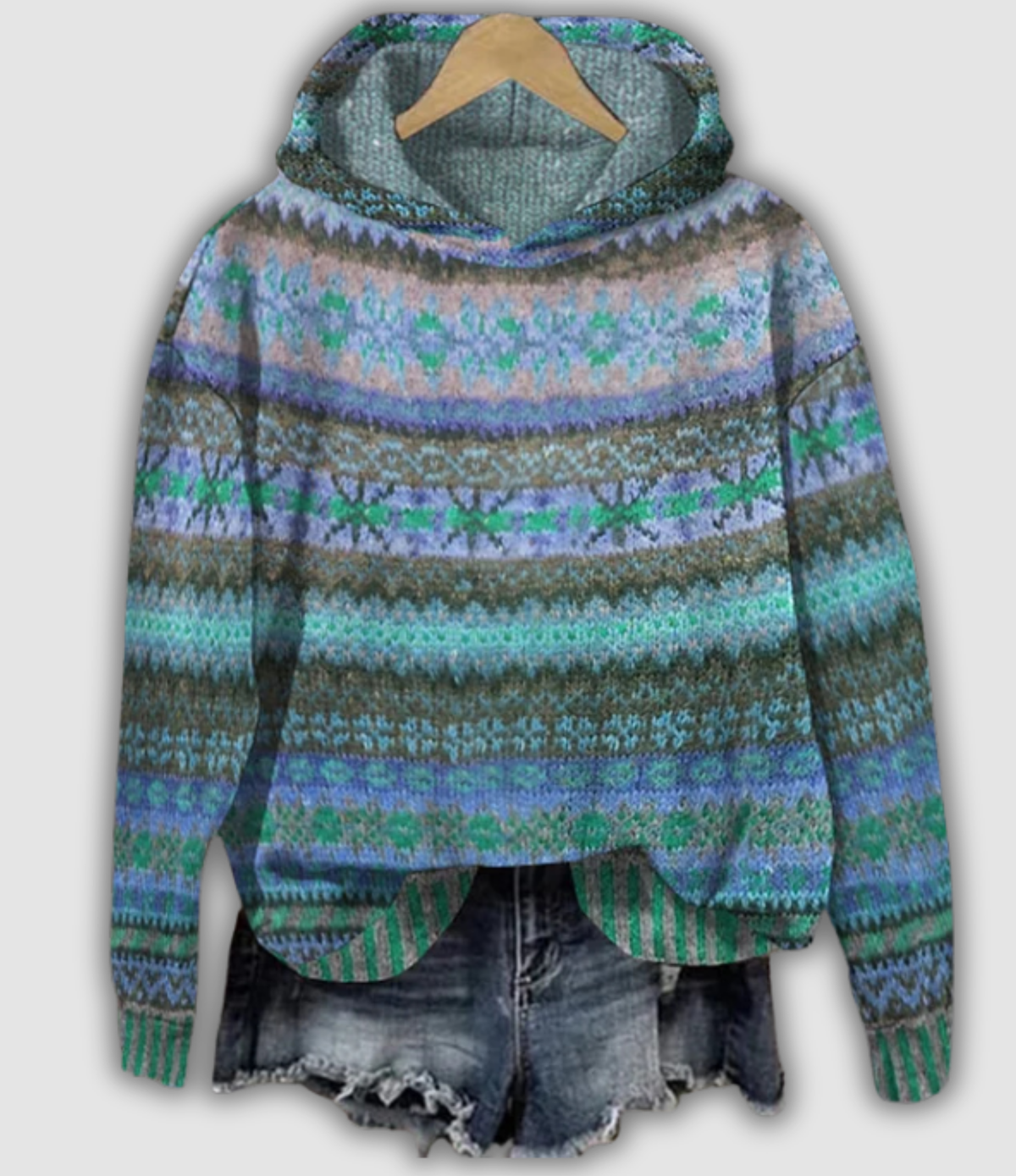 Anveline | Bluza z kapturem retro