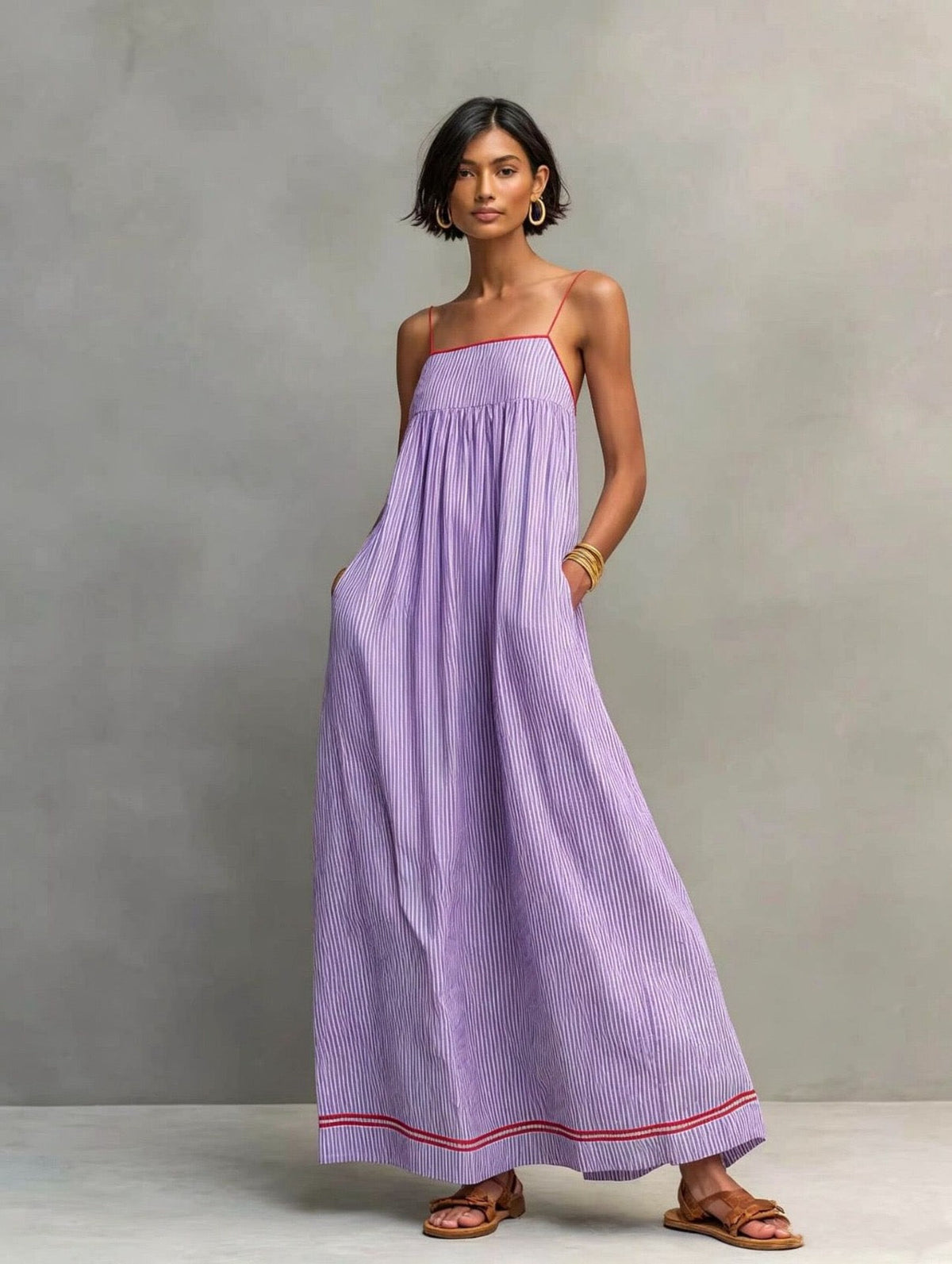 Petra | Sukienka maxi w paski