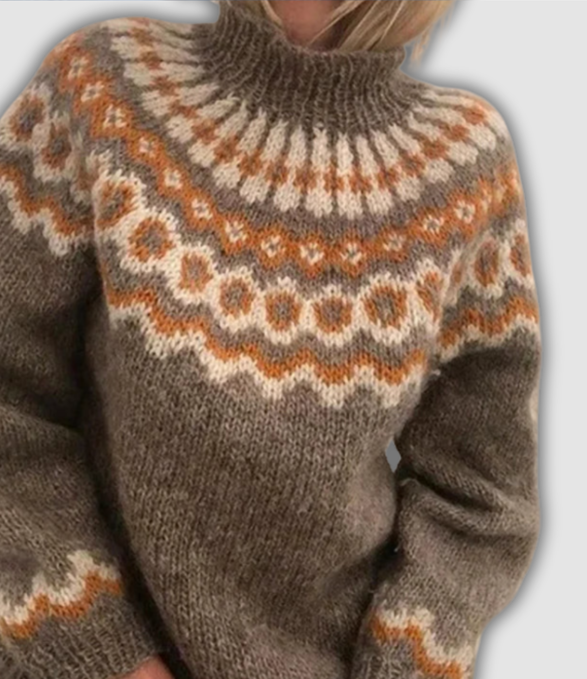 Seraphine | Sweter z golfem retro