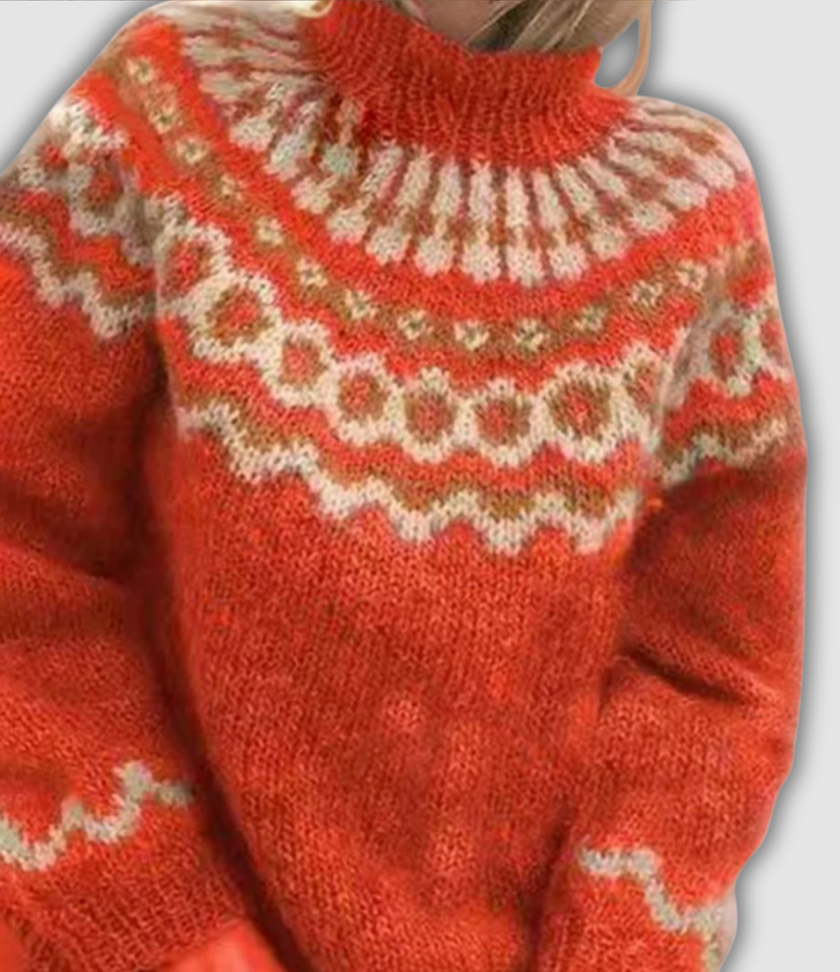 Seraphine | Sweter z golfem retro