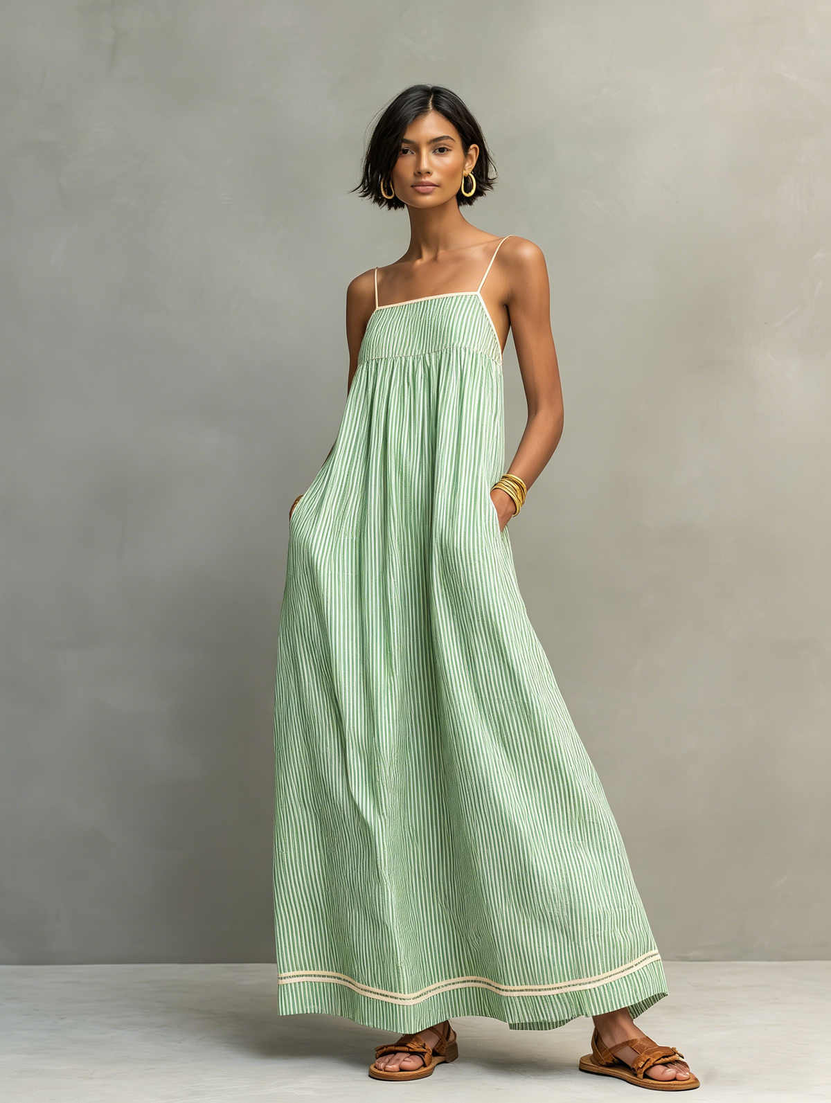 Petra | Sukienka maxi w paski