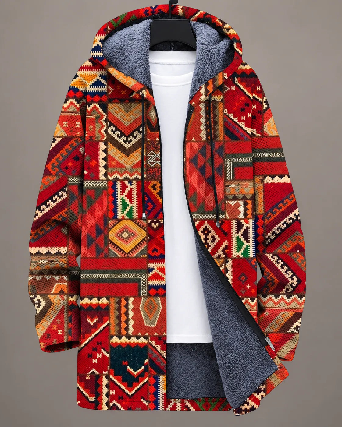 Aurelia | Kurtka z kapturem ze złotym wzorem