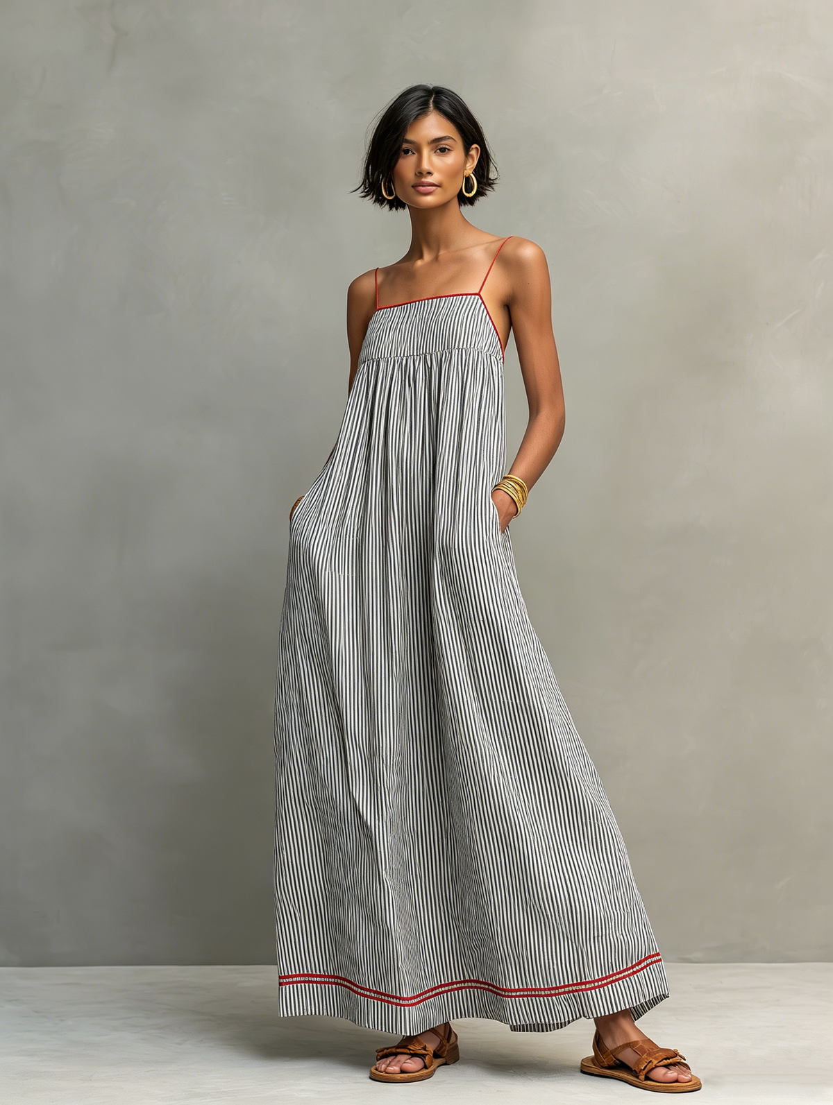 Petra | Sukienka maxi w paski