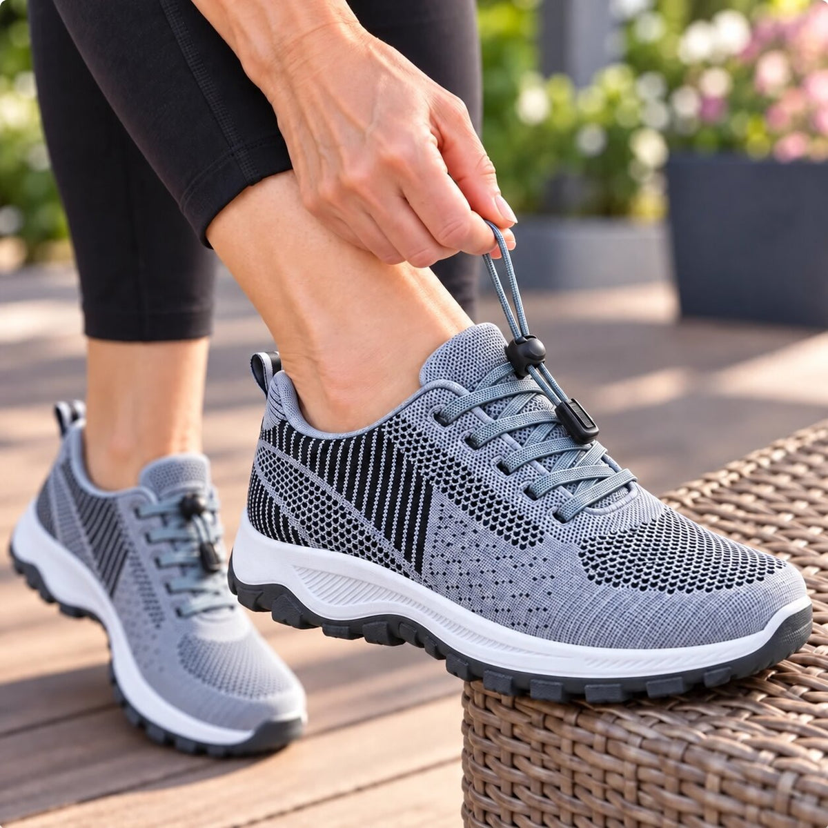 Solara – Szerokie sneakersy antypoślizgowe