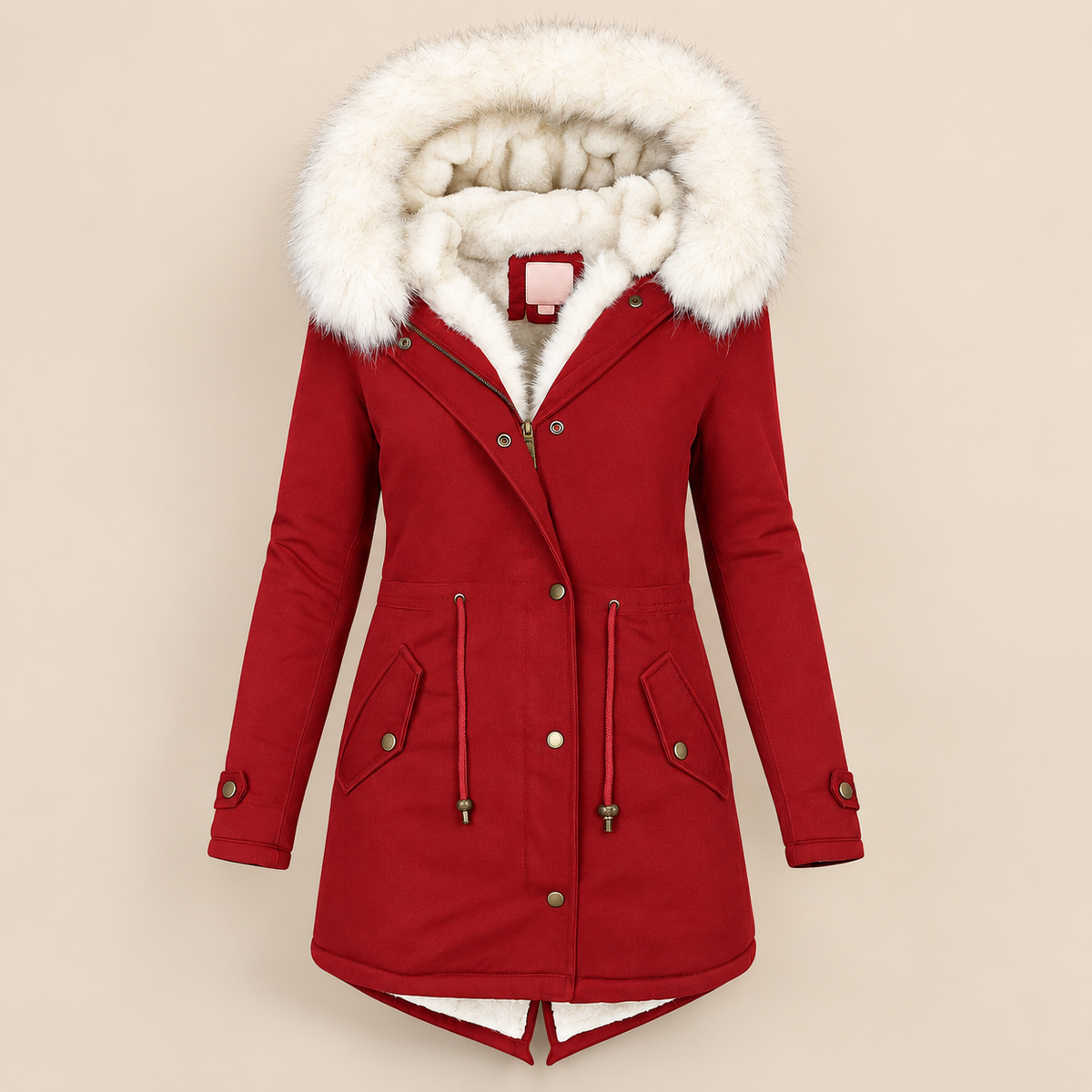 Albane | Elegancka długa parka zimowa