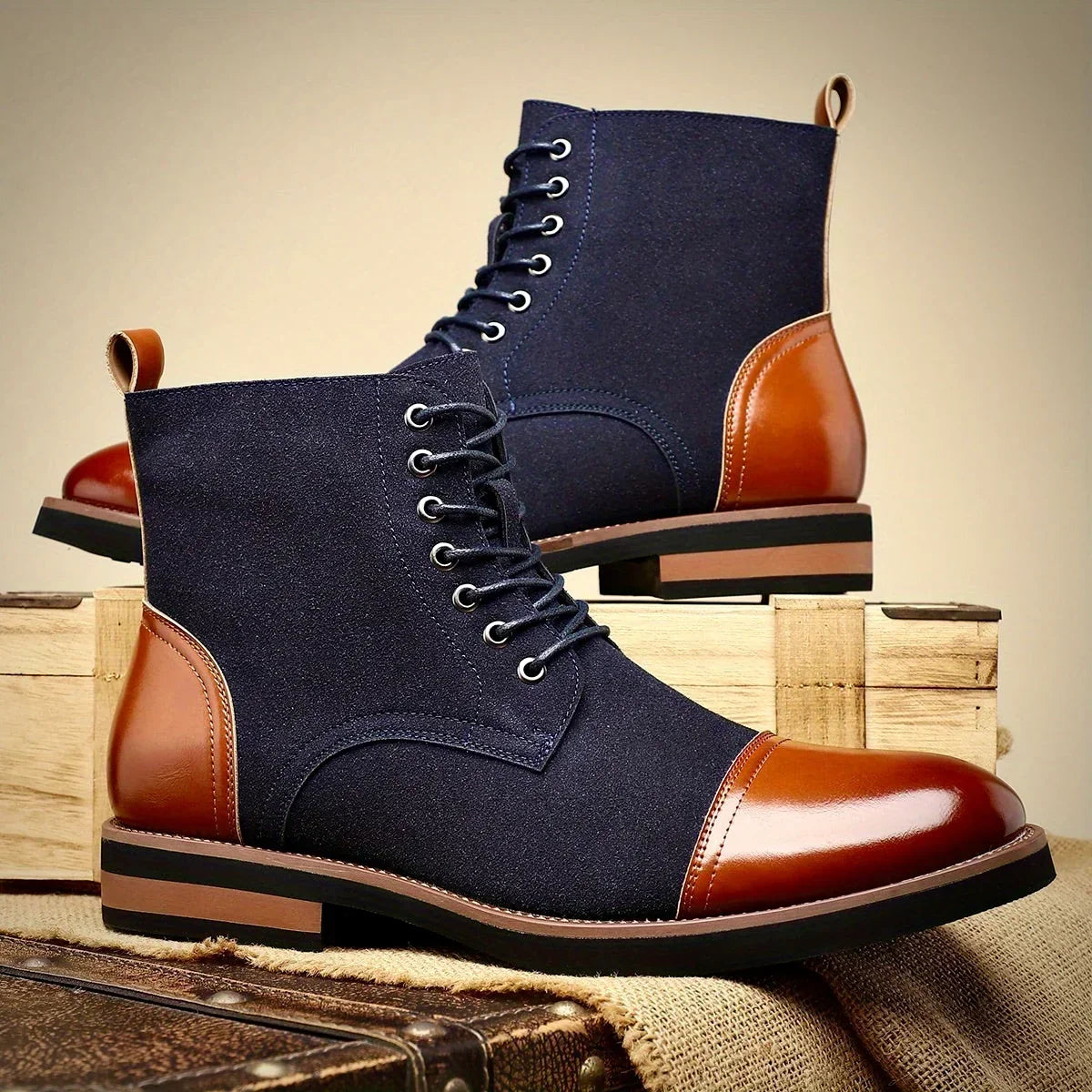 Oliver – Eleganckie skórzane botki Oxford