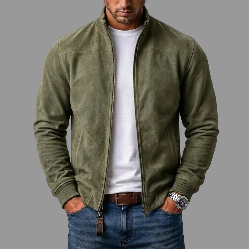 Corrado | Kurtka bomber z zamszu