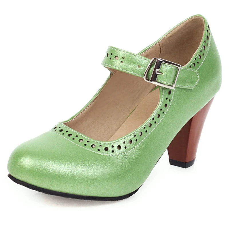 Kirsten | Eleganckie buty Mary Jane na niskim obcasie