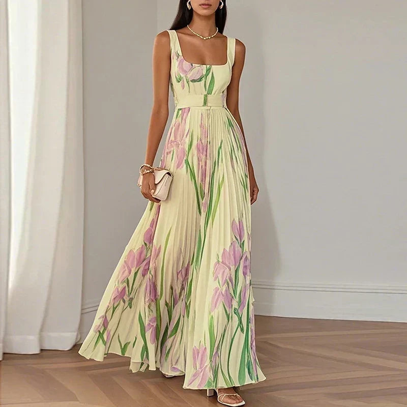 Cleodora | Sukienka maxi w kwiaty