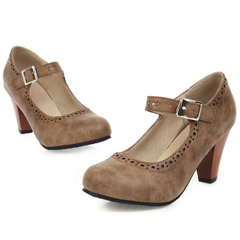 Kirsten | Eleganckie buty Mary Jane na niskim obcasie