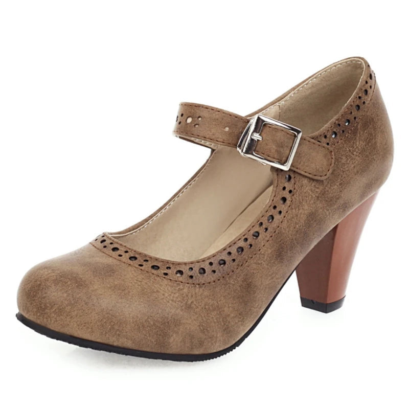 Kirsten | Eleganckie buty Mary Jane na niskim obcasie