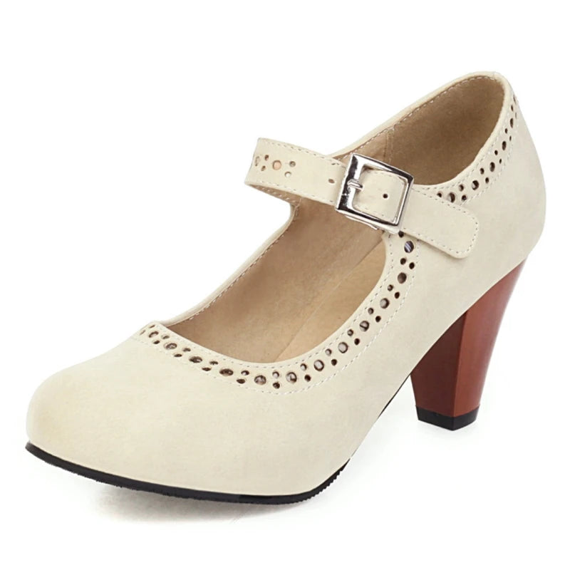 Kirsten | Eleganckie buty Mary Jane na niskim obcasie
