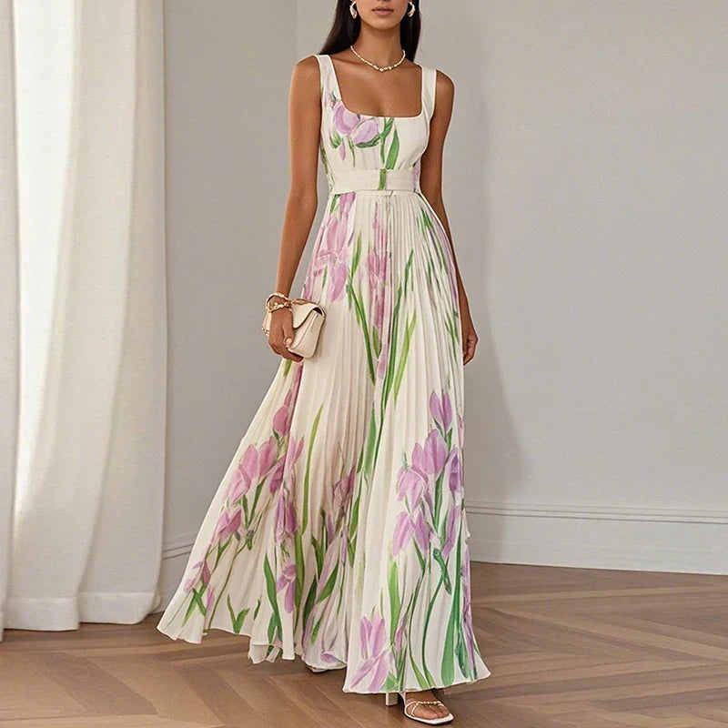 Cleodora | Sukienka maxi w kwiaty