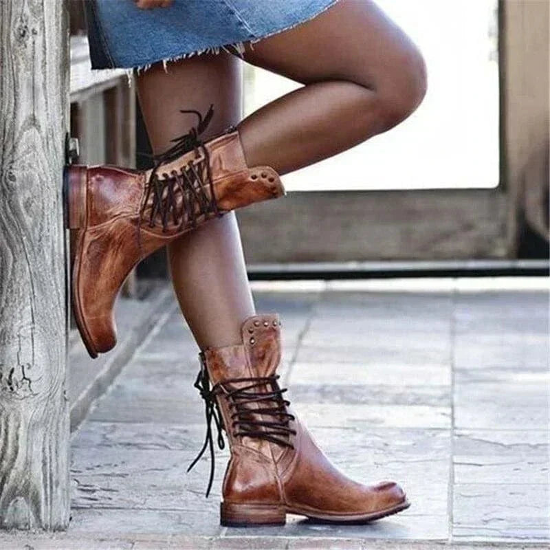 Venetia – Dzianinowe buty sznurowane