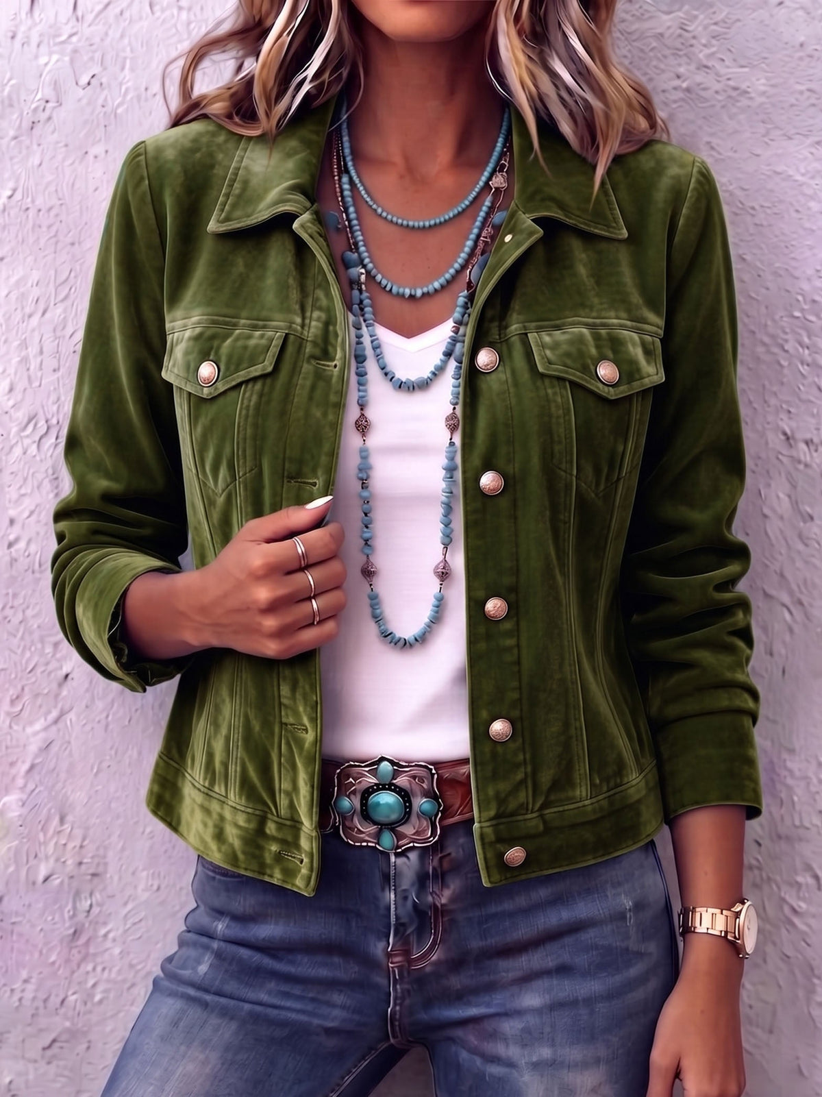Dianne | Aksamitna kurtka boho w stylu vintage