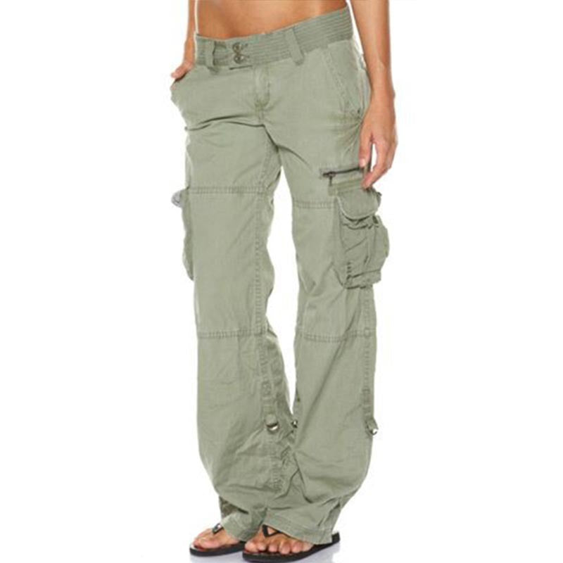 Julia | Damskie jeansy cargo vintage z szerokimi nogawkami